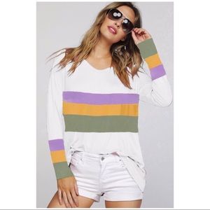 🎭 Mardi Gras Color Block Striped Top 0219